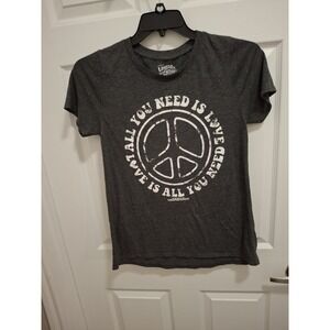 🍂3/$15 Beatles Lyrics by Lennon & McCartney Large All You Need is‎ Love Shirt